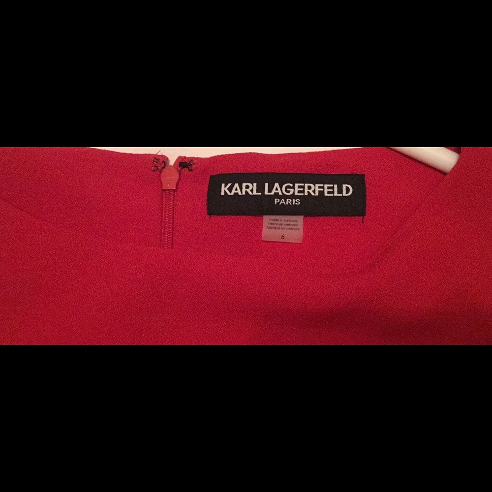 Karl Lagerfeld | Size 6 | Tulip Ruffle 3/4 sleeve | Above the knee - Picture 4 of 9